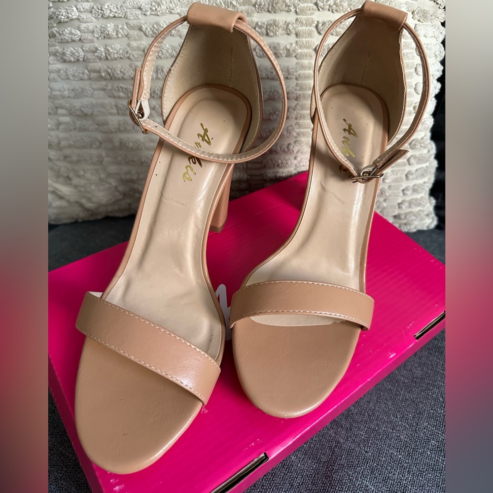 Nude high heels